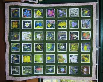 Wild Flower Quilt made with sublimation printing